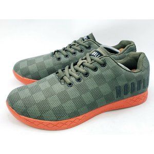 NOBULL SuperFabric Crossfit Trainer Shoes Checkered Army Green Mens 10 Sneakers